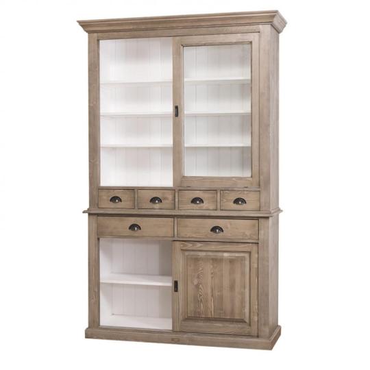 rustikalny vidiecky dom provensalsky masivny pridelnik nabytok renovacia kuchyna obyvacka jedalen tanier pohar skladovanie vitriny mediteranska country dekoracia lameridiana.jpg